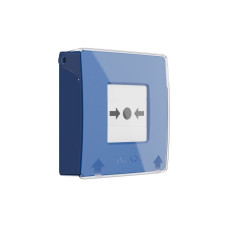 Бездротова настінна кнопка для активації пожежної тривоги вручну Ajax ManualCallPoint (Blue)Jeweller (Для житлових обʼєктів)