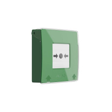 Бездротова настінна кнопка для активації пожежної тривоги вручну Ajax ManualCallPoint (Green)Jeweller (Для житлових обʼєктів)
