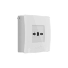 Бездротова настінна кнопка для активації пожежної тривоги вручну Ajax ManualCallPoint (White)Jeweller (Для житлових обʼєктів)
