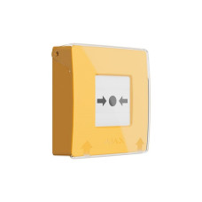 Бездротова настінна кнопка для активації пожежної тривоги вручну Ajax ManualCallPoint (Yellow)Jeweller (Для житлових обʼєктів)