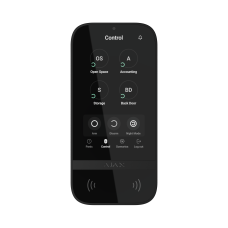 Бездротова клавіатура з сенсорним екраном Ajax KeyPad TouchScreen Black